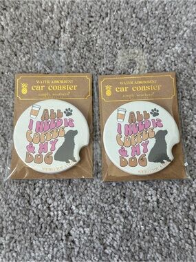 Simply Southern Water Absorbent Car Coasters Set of 2